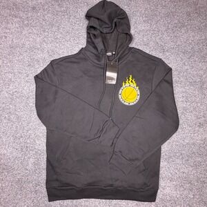 Chemistry Mens Black Basketball Skeleton Graphic Hoodie Sweatshirt Large NWT